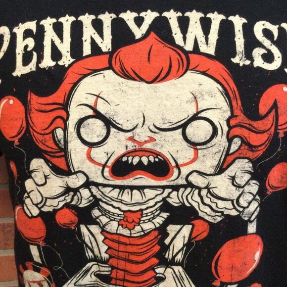 Pop! Tees IT Pennywise t shirt You'll float too graphic Horror movie tee scary c - Picture 4 of 6